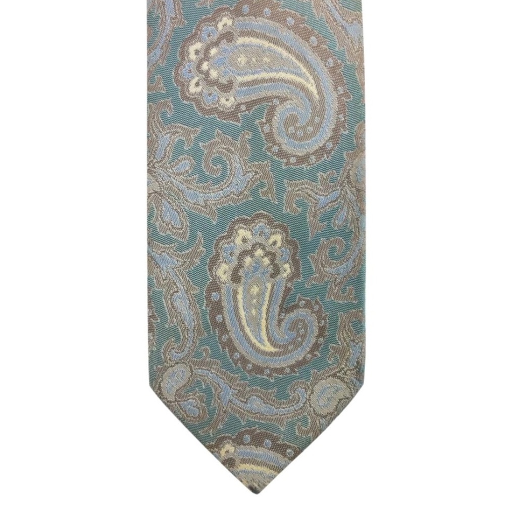 Fendi Roma Paisley Print Silk Tie